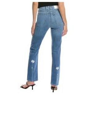 7 for All Mankind Easy Slip Jeans with Floral Print